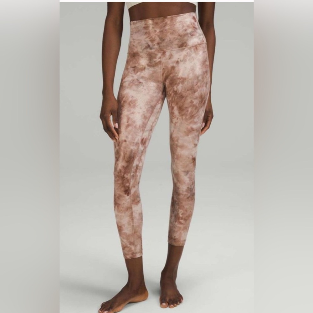 Lululemon Align High-Rise Pant 25" *Shine Sz‎ 10 Diamond Dye Misty NEW